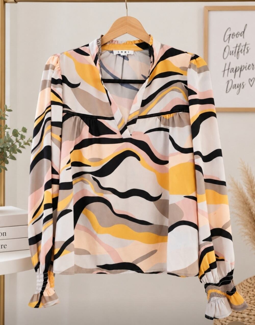 THML Natural Color Swirl Top S